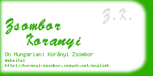 zsombor koranyi business card